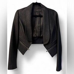 BCBG MaxAzria Black Textured Cropped Blazer Size Small - multiple styles in one!